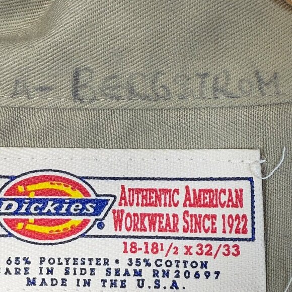 Dickies American Workwear Shirt Mens Sz 3XL Khaki Long Sleeve Button-Up - Picture 11 of 11